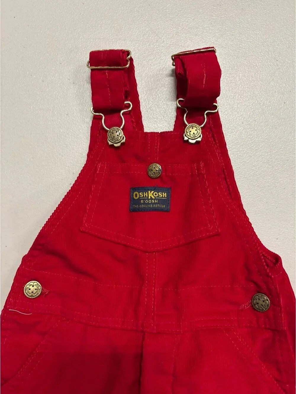 Vintage Oshkosh B’gosh Red Corduroy Overall 4T